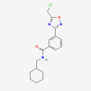 molecular formula C17H20ClN3O2 B1293000 3-[5-(氯甲基)-1,2,4-恶二唑-3-基]-N-(环己基甲基)苯甲酰胺 CAS No. 1119450-81-5