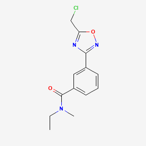 3-[5-(chloromethyl)-1,2,4-oxadiazol-3-yl]-N-ethyl-N-methylbenzamide