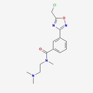 molecular formula C15H19ClN4O2 B1293006 3-[5-(chloromethyl)-1,2,4-oxadiazol-3-yl]-N-[2-(dimethylamino)ethyl]-N-methylbenzamide 