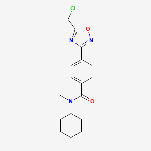 4-[5-(chloromethyl)-1,2,4-oxadiazol-3-yl]-N-cyclohexyl-N-methylbenzamide