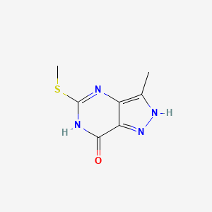 3-Methyl-5-(methylsulfanyl)-2,4-dihydro-7h-pyrazolo[4,3-d]pyrimidin-7-one