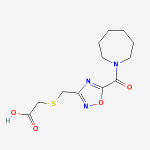 B1293022 ({[5-(Azepan-1-ylcarbonyl)-1,2,4-oxadiazol-3-yl]-methyl}thio)acetic acid CAS No. 1119449-69-2