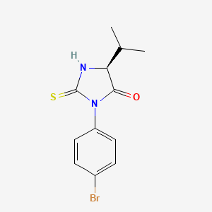 (5S)-3-(4-Bromophenyl)-5-(propan-2-yl)-2-sulfanylideneimidazolidin-4-one