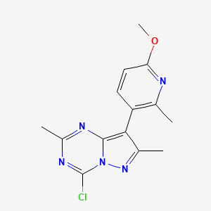 4-Chloro-8-(6-methoxy-2-methylpyridin-3-yl)-2,7-dimethylpyrazolo[1,5-a][1,3,5]triazine