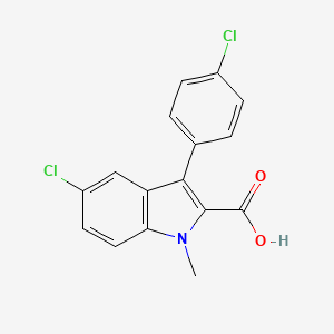 B1293031 5-chloro-3-(4-chlorophenyl)-1-methyl-1H-indole-2-carboxylic acid CAS No. 1017791-24-0