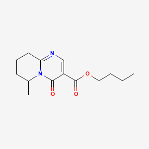 molecular formula C14H20N2O3 B12930316 Butyl 6-methyl-4-oxo-6,7,8,9-tetrahydro-4h-pyrido[1,2-a]pyrimidine-3-carboxylate CAS No. 33484-41-2