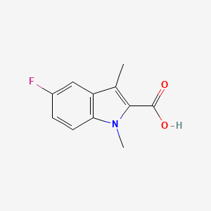 molecular formula C11H10FNO2 B1293035 5-氟-1,3-二甲基-1H-吲哚-2-羧酸 CAS No. 854531-33-2