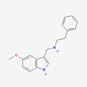 molecular formula C18H20N2O B1293036 N-[(5-methoxy-1H-indol-3-yl)methyl]-N-(2-phenylethyl)amine CAS No. 1114597-49-7