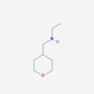 molecular formula C8H17NO B1293039 N-(tetrahydro-2H-pyran-4-ylmethyl)ethanamine CAS No. 914260-86-9