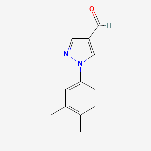 molecular formula C12H12N2O B1293040 1-(3,4-二甲苯基)-1H-吡唑-4-甲醛 CAS No. 1171494-10-2