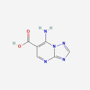 molecular formula C6H5N5O2 B1293043 7-Amino[1,2,4]triazolo[1,5-a]pyrimidine-6-carboxylic acid CAS No. 89488-18-6