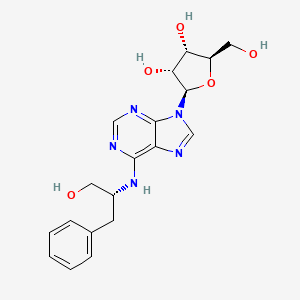 (2R,3R,4S,5R)-2-(6-(((R)-1-Hydroxy-3-phenylpropan-2-yl)amino)-9H-purin-9-yl)-5-(hydroxymethyl)tetrahydrofuran-3,4-diol