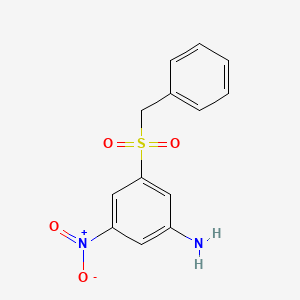 molecular formula C13H12N2O4S B1293045 3-(苄基磺酰)-5-硝基苯胺 CAS No. 912772-83-9