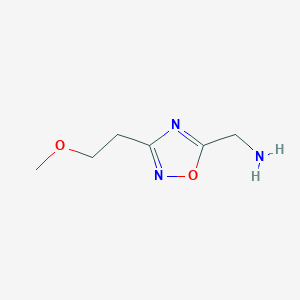 molecular formula C6H11N3O2 B1293047 1-[3-(2-Methoxyethyl)-1,2,4-oxadiazol-5-yl]methanamine CAS No. 1119451-09-0