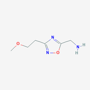 molecular formula C6H11N3O2 B1293047 1-[3-(2-méthoxyéthyl)-1,2,4-oxadiazol-5-yl]méthanamine CAS No. 1119451-09-0