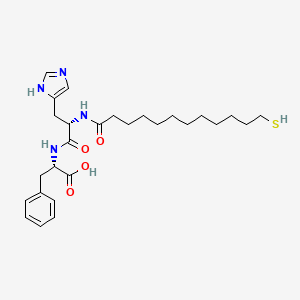 N-(12-Sulfanyldodecanoyl)-L-histidyl-L-phenylalanine