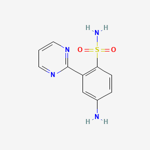 molecular formula C10H10N4O2S B12930487 4-Amino-2-(pyrimidin-2-yl)benzenesulfonamide CAS No. 88125-26-2