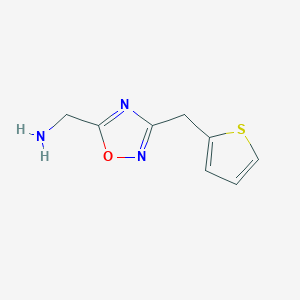 molecular formula C8H9N3OS B1293050 (3-(Thiophen-2-ylmethyl)-1,2,4-oxadiazol-5-yl)methanamine CAS No. 933708-44-2