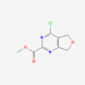 molecular formula C8H7ClN2O3 B12930528 Methyl 4-chloro-5,7-dihydrofuro[3,4-d]pyrimidine-2-carboxylate 