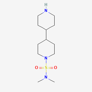 molecular formula C12H25N3O2S B1293053 N,N-dimethyl-4,4'-bipiperidine-1-sulfonamide CAS No. 1000958-59-7