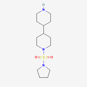 molecular formula C14H27N3O2S B1293054 1-(Pyrrolidin-1-ylsulfonyl)-4,4'-bipiperidine CAS No. 1000958-63-3