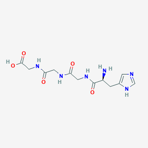 molecular formula C12H18N6O5 B12930564 L-Histidylglycylglycylglycine CAS No. 33001-21-7