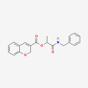 molecular formula C20H19NO4 B12930595 1-(Benzylamino)-1-oxopropan-2-yl 2H-chromene-3-carboxylate 