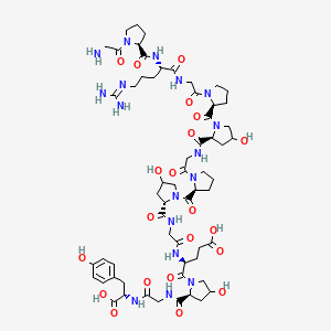 molecular formula C60H87N17O21 B12930597 H-Gly-Pro-Arg-Gly-Pro-xiHyp-Gly-Pro-xiHyp-Gly-Glu-xiHyp-Gly-Tyr-OH 