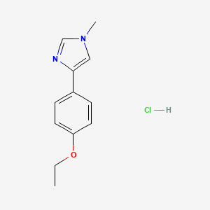 molecular formula C12H15ClN2O B12930657 Imidazole, 4-(p-ethoxyphenyl)-1-methyl-, hydrochloride CAS No. 40405-76-3