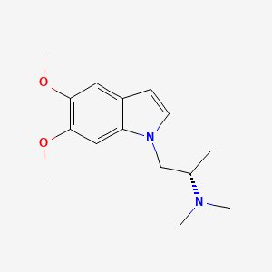 molecular formula C15H22N2O2 B12930674 (S)-1-(5,6-Dimethoxy-1H-indol-1-yl)-N,N-dimethylpropan-2-amine 