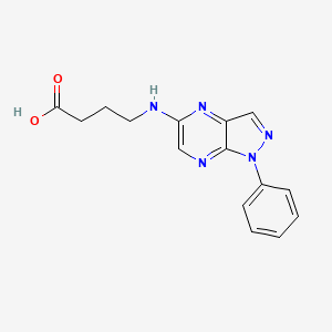 4-((1-Phenyl-1H-pyrazolo[3,4-b]pyrazin-5-yl)amino)butanoic acid