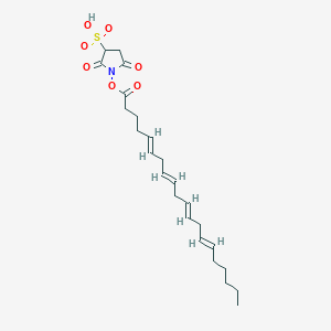 molecular formula C24H35NO7S B12930713 1-((Icosa-5,8,11,14-tetraenoyl)oxy)-2,5-dioxopyrrolidine-3-sulfonic acid 