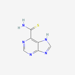 molecular formula C6H5N5S B12930777 7H-purine-6-carbothioamide CAS No. 40769-67-3