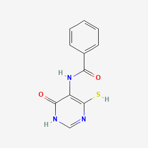 molecular formula C11H9N3O2S B12930782 N-(6-Oxo-4-sulfanyl-1,6-dihydropyrimidin-5-yl)benzamide CAS No. 544705-51-3