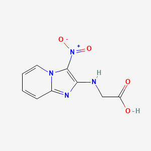 molecular formula C9H8N4O4 B12930833 N-(3-Nitroimidazo[1,2-a]pyridin-2-yl)glycine CAS No. 62194-95-0