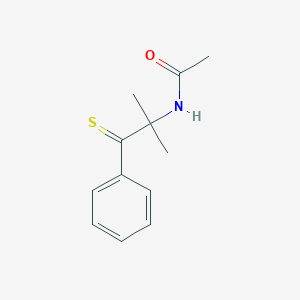 B12930845 N-(2-Methyl-1-phenyl-1-sulfanylidenepropan-2-yl)acetamide CAS No. 89873-94-9