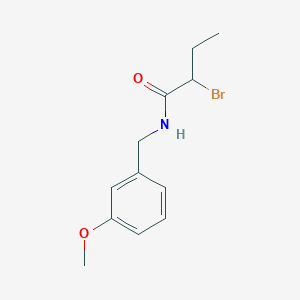 molecular formula C12H16BrNO2 B1293086 2-bromo-N-(3-methoxybenzyl)butanamide CAS No. 1119452-46-8