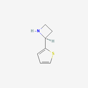 molecular formula C7H9NS B12930891 (S)-2-(Thiophen-2-yl)azetidine 