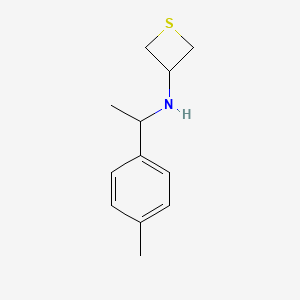 molecular formula C12H17NS B12930905 N-(1-(p-Tolyl)ethyl)thietan-3-amine 