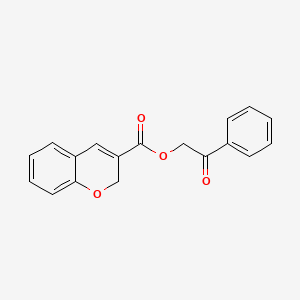 molecular formula C18H14O4 B12930952 2-Oxo-2-phenylethyl 2H-chromene-3-carboxylate 