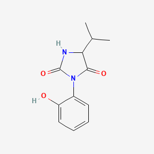 molecular formula C12H14N2O3 B12930989 3-(o-Hydroxyphenyl)-5-isopropylhydantoin CAS No. 24638-08-2