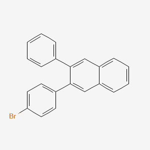 molecular formula C22H15Br B12930996 2-(4-Bromophenyl)-3-phenylnaphthalene 