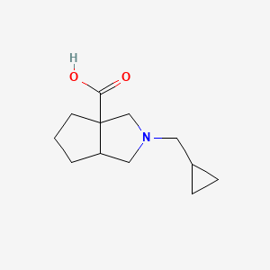molecular formula C12H19NO2 B1293108 2-(cyclopropylmethyl)hexahydrocyclopenta[c]pyrrole-3a(1H)-carboxylic acid CAS No. 1142202-12-7