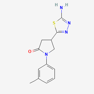 4-(5-Amino-1,3,4-thiadiazol-2-yl)-1-(3-methylphenyl)pyrrolidin-2-one