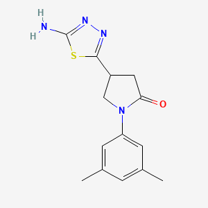 4-(5-Amino-1,3,4-thiadiazol-2-yl)-1-(3,5-dimethylphenyl)pyrrolidin-2-one