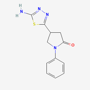 4-(5-Amino-1,3,4-thiadiazol-2-yl)-1-phenylpyrrolidin-2-one