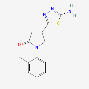 4-(5-Amino-1,3,4-thiadiazol-2-yl)-1-(2-methylphenyl)pyrrolidin-2-one