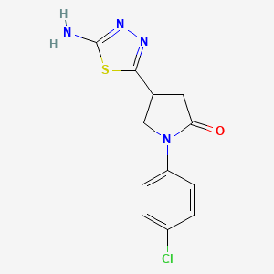 4-(5-Amino-1,3,4-thiadiazol-2-yl)-1-(4-chlorophenyl)pyrrolidin-2-one