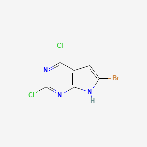 molecular formula C6H2BrCl2N3 B1293119 6-bromo-2,4-dichloro-7H-pyrrolo[2,3-d]pyrimidine CAS No. 1131992-30-7