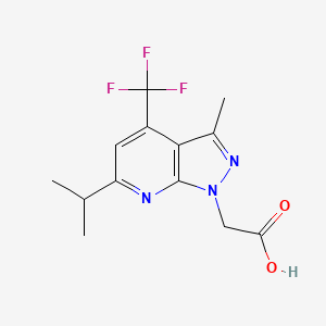 2-(6-Isopropyl-3-methyl-4-(trifluoromethyl)-1H-pyrazolo[3,4-b]pyridin-1-yl)acetic acid
